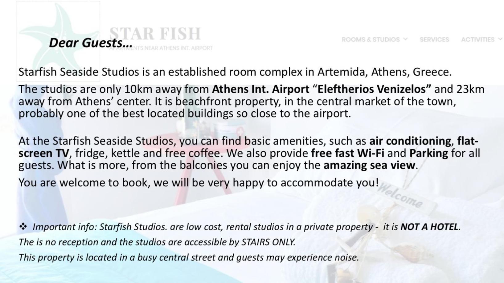 Starfish Seaside Studio Aparthotel Артемида Екстериор снимка